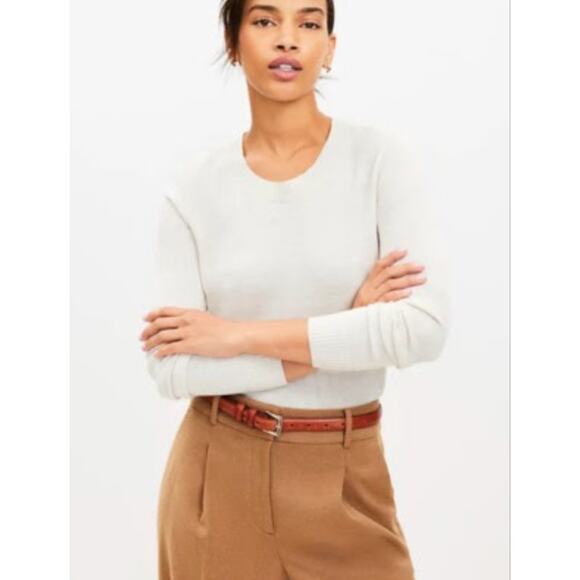 Loft Pearl Embellished Gray Sweatshirt Top - Size‎ XL - Picture 1 of 7